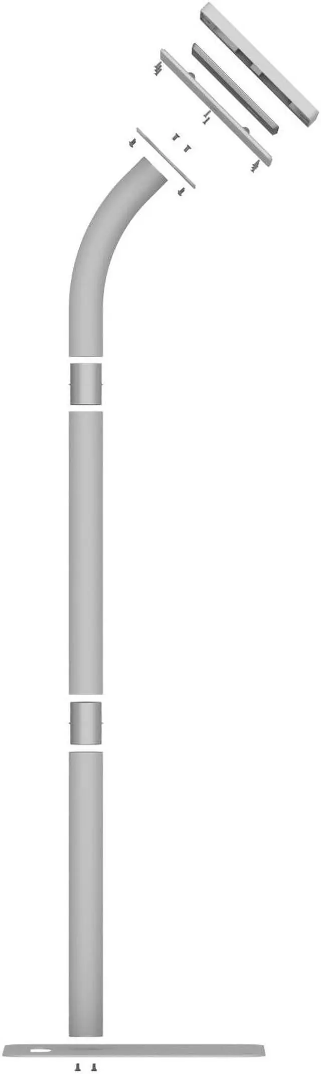 Alt view image 7 of 7 - VidaMount Light Grey Enclosure and Floor Stand Version 2 [Bundle] compatible with Microsoft Surface Go, Go 2 & Go 3