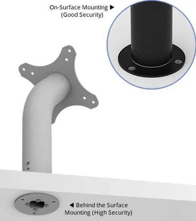 Alt view image 5 of 7 - VidaMount Black Enclosure and Fixed Surface Wall/Table Mount [Bundle] compatible with iPad Mini 1/2/3
