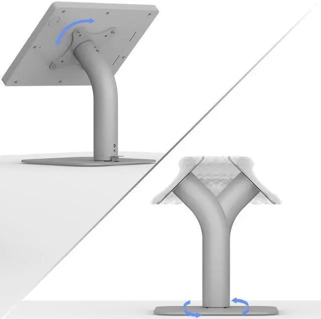 Alt view image 5 of 7 - VidaMount Light Grey Enclosure and Portable Fixed Stand Version 2 [Bundle] compatible with iPad 9.7 (5th / 6th Gen), Pro 9.7", Air 1/2