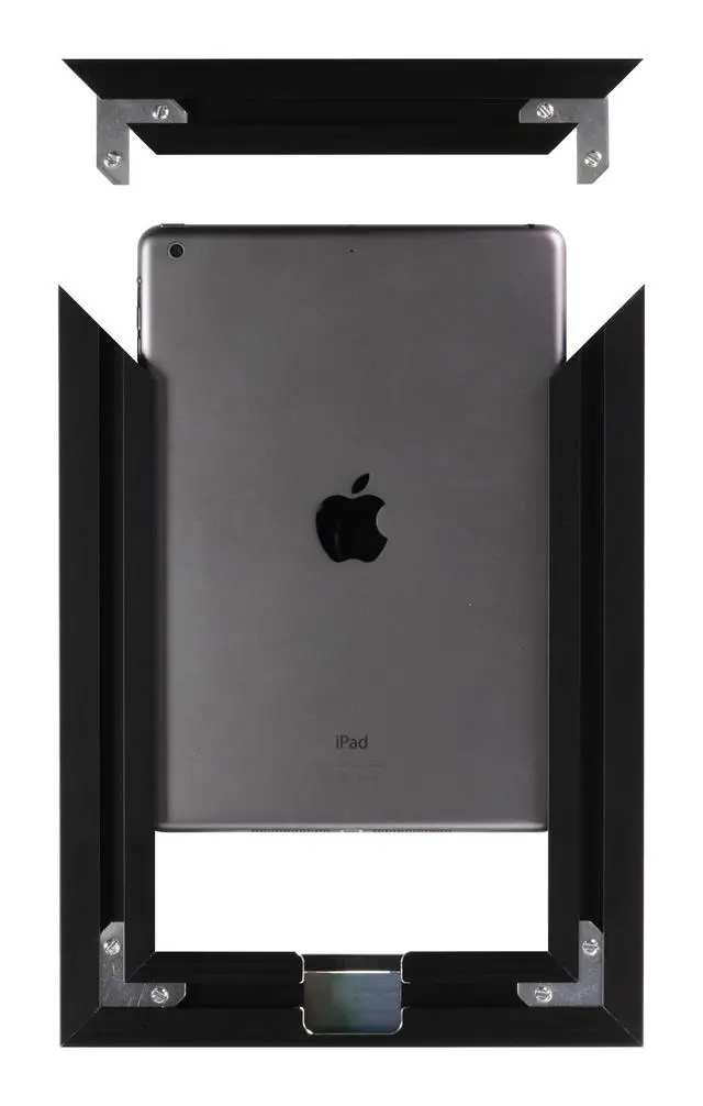 Alt view image 9 of 12 - VidaMount iPad 2 / 3 / 4 On Wall Metal Frame - Black Metalline
