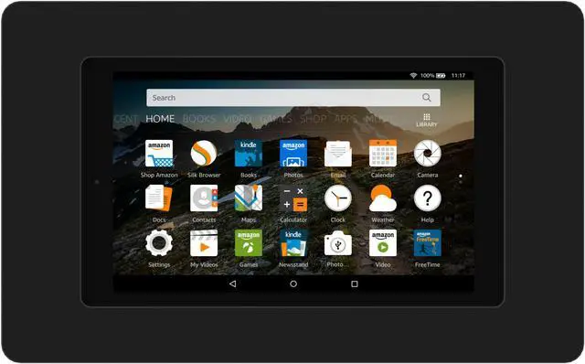Alt view image 2 of 7 - VidaMount On-Wall Tablet Mount - Amazon Fire HD8 5th Gen - Black