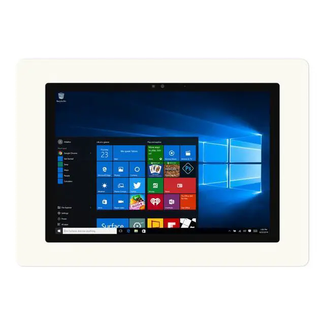 Alt view image 2 of 7 - VidaMount White On-Wall Tablet Mount compatible with Microsoft Surface Pro 7+, Pro 7, Pro 6, Pro 5, Pro 4