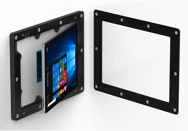 Alt view image 5 of 7 - VidaMount Black On-Wall Tablet Mount compatible with Microsoft Surface Pro 7+, Pro 7, Pro 6, Pro 5, Pro 4