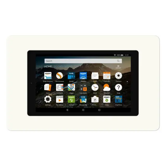 Alt view image 2 of 7 - VidaMount On-Wall Tablet Mount - Amazon Fire HD8 5th Gen - White