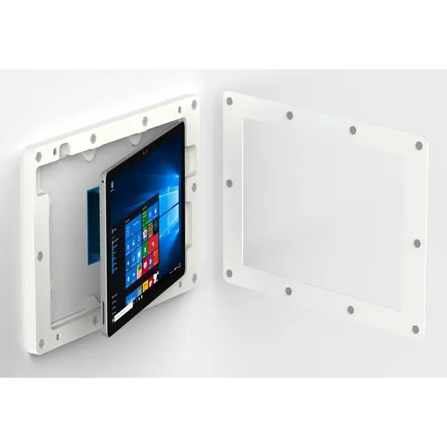 Alt view image 5 of 7 - VidaMount White On-Wall Tablet Mount compatible with Microsoft Surface Pro 7+, Pro 7, Pro 6, Pro 5, Pro 4