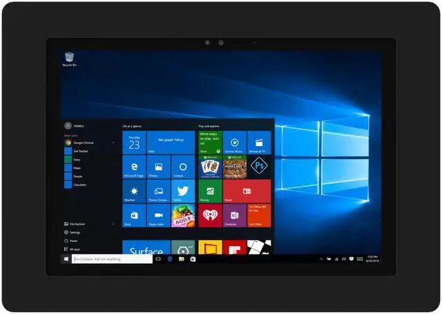 Alt view image 2 of 7 - VidaMount Black On-Wall Tablet Mount compatible with Microsoft Surface Pro 7+, Pro 7, Pro 6, Pro 5, Pro 4