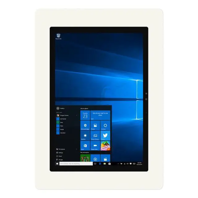 Alt view image 3 of 7 - VidaMount White On-Wall Tablet Mount compatible with Microsoft Surface Pro 7+, Pro 7, Pro 6, Pro 5, Pro 4