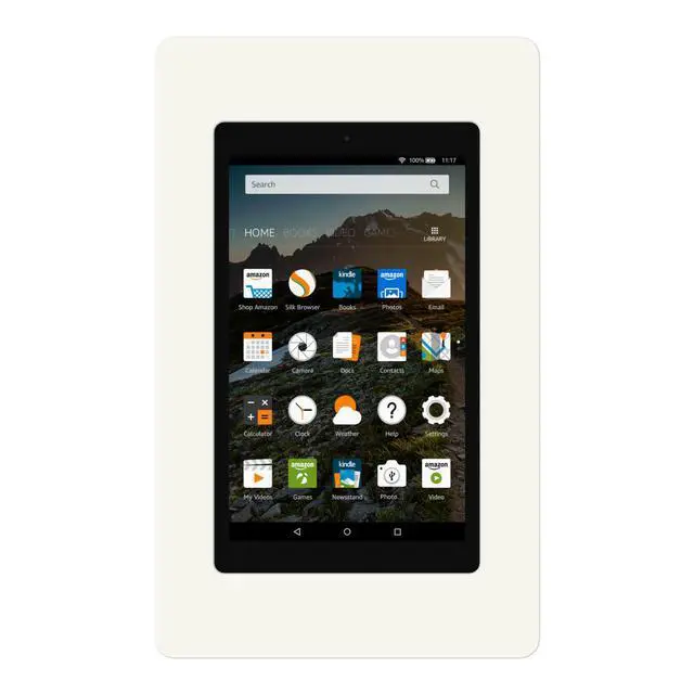 Alt view image 3 of 7 - VidaMount On-Wall Tablet Mount - Amazon Fire HD8 5th Gen - White