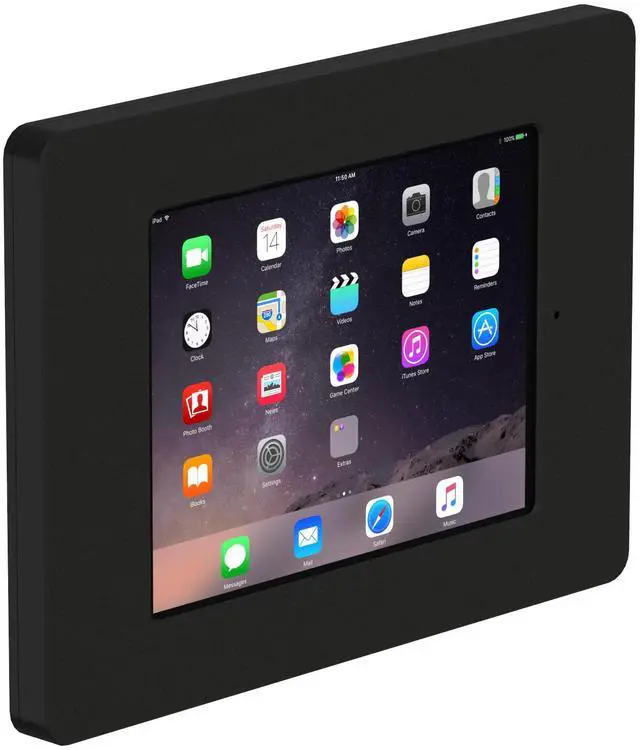 Main image of VidaMount Black Covered Home Button VESA Enclosure compatible with iPad Mini 4 & 5