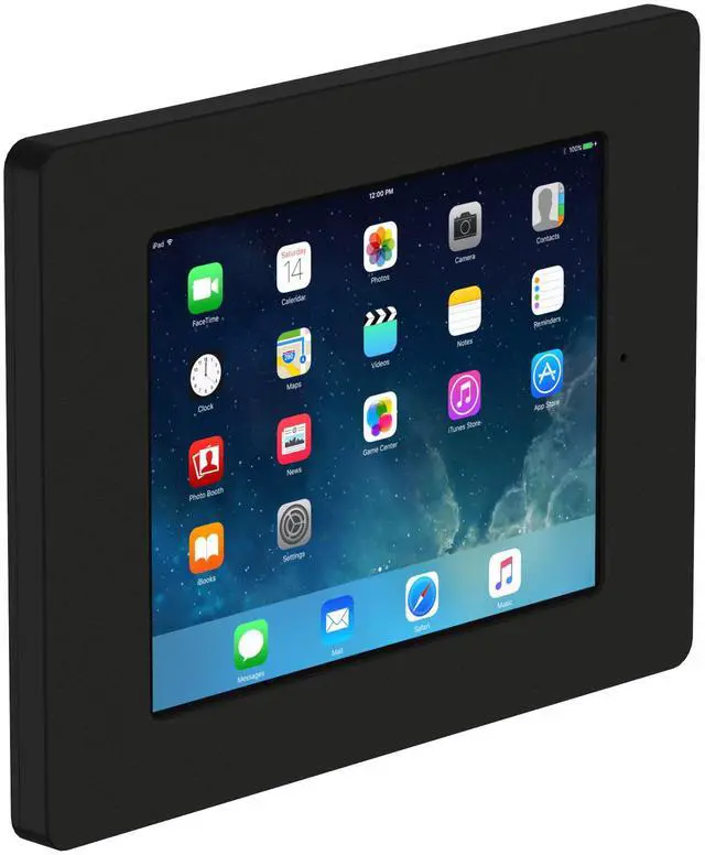 Main image of VidaMount Black Covered Home Button VESA Enclosure compatible with iPad (5th / 6th Gen) 9.7"/Pro 9.7", Air 1/2