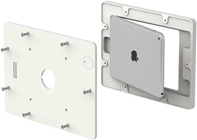 Alt view image 7 of 7 - VidaMount White Covered Home Button VESA Enclosure compatible with iPad Mini 1/2/3