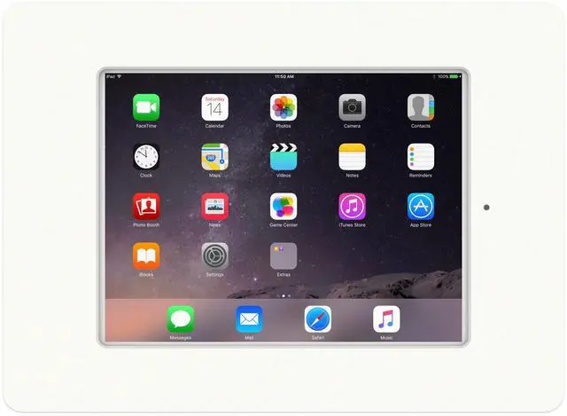 Alt view image 2 of 7 - VidaMount White Covered Home Button VESA Enclosure compatible with iPad Mini 1/2/3