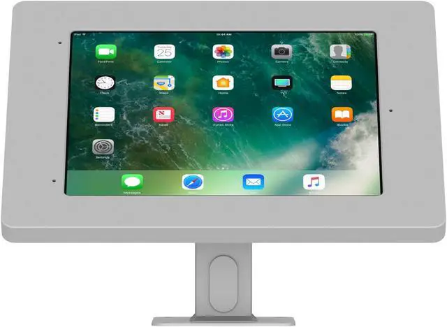 Alt view image 2 of 7 - VidaMount Light Grey Home Button Covered Enclosure and Rotating & Tilting Desk/Table Mount [Bundle] compatible with iPad Pro 10.5" & Air 3rd Gen
