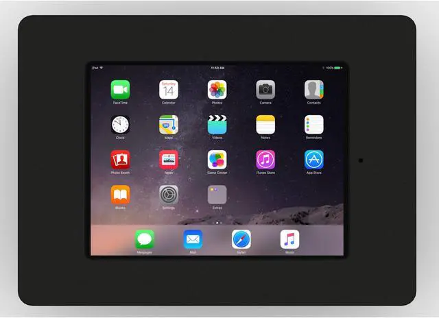 Alt view image 2 of 7 - VidaMount Black Home Button Covered Enclosure and Tilting VESA Slim Wall Mount [Bundle] compatible with iPad Mini 4 & 5