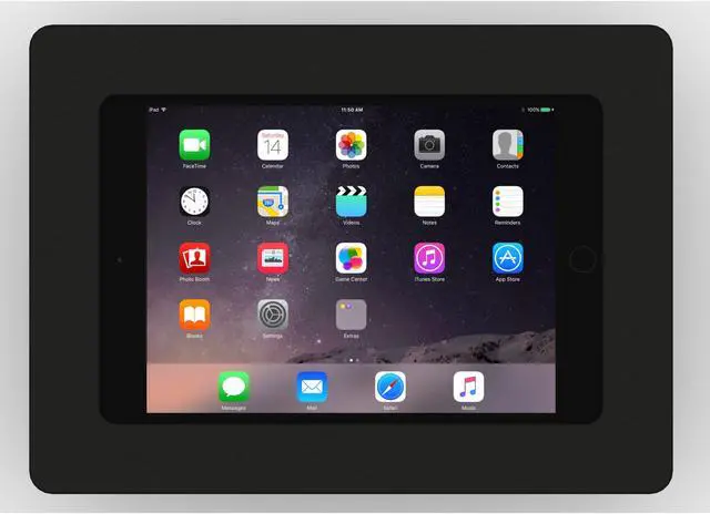 Alt view image 2 of 7 - VidaMount Black Enclosure and Tilting VESA Slim Wall Mount [Bundle] compatible with iPad Mini 1/2/3