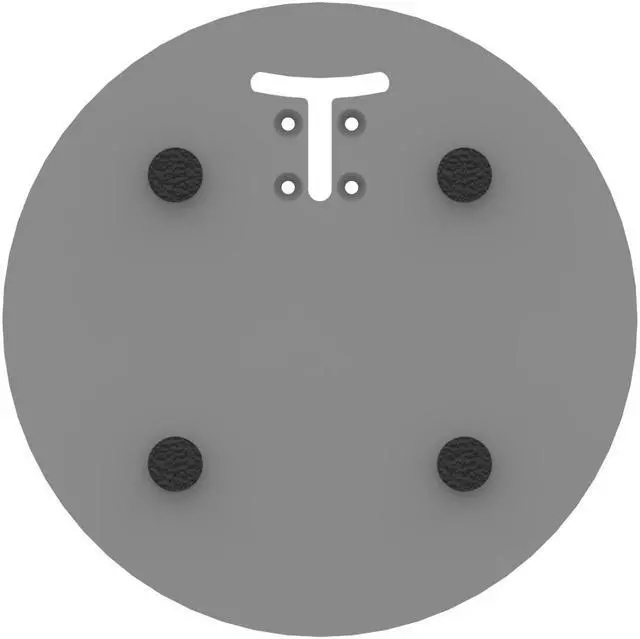 Alt view image 6 of 7 - Round Base for Fixed or Flexible Surface VESA Mount - Light Grey