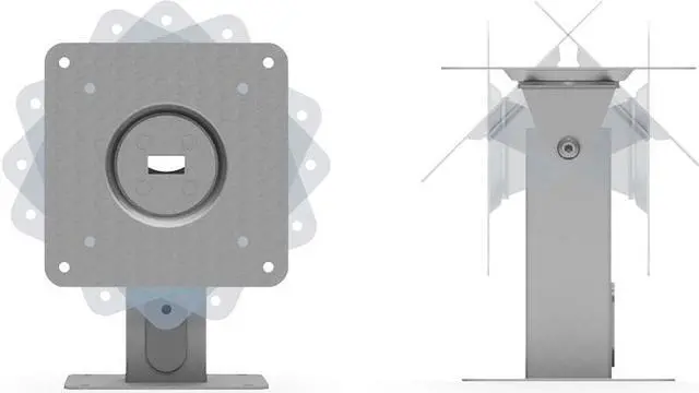 Alt view image 4 of 7 - 360 Tilting VESA Surface Mount - Silver