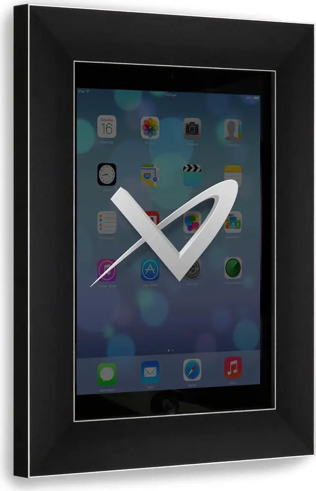 Main image of VidaMount iPad 2 / 3 / 4 On Wall Metal Frame - Black Metalline