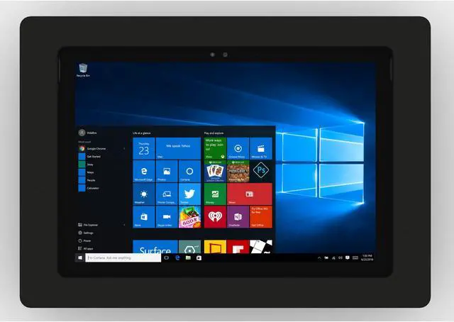 Alt view image 2 of 7 - VidaMount Black Enclosure and Tilting VESA Slim Wall Mount [Bundle] compatible with Microsoft Surface Pro 7+, Pro 7, Pro 6, Pro 5, Pro 4