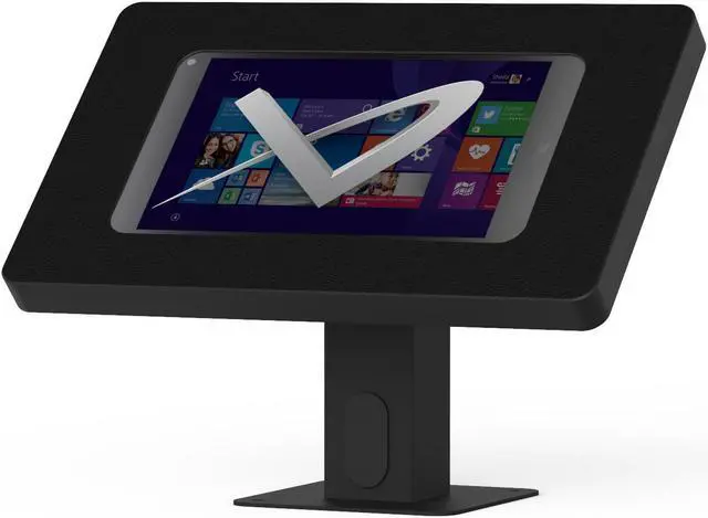 Alt view image 3 of 7 - VidaMount Black Enclosure and Rotating & Tilting Desk/Table Mount [Bundle] compatible with HP Stream 7