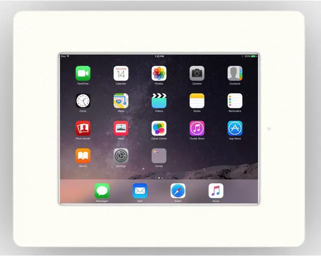 Alt view image 2 of 7 - VidaMount White Home Button Covered Enclosure and Tilting VESA Slim Wall Mount [Bundle] compatible with iPad 2/3/4