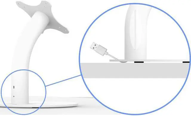 Alt view image 7 of 7 - VidaMount White Enclosure and Portable Fixed Stand [Bundle] compatible with Surface 3