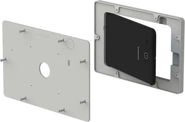 Alt view image 7 of 7 - VidaMount Light Grey VESA Enclosure compatible with Samsung Galaxy Tab E 9.6