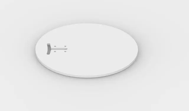 Alt view image 3 of 7 - Round Base for Fixed or Flexible Surface VESA Mount - White