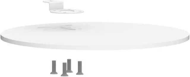 Alt view image 7 of 7 - Round Base for Fixed or Flexible Surface VESA Mount - White