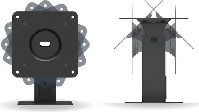 Alt view image 7 of 7 - VidaMount Black Enclosure and Rotating & Tilting Desk/Table Mount [Bundle] compatible with HP Stream 7