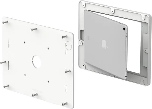 Alt view image 7 of 7 - VidaMount White Covered Home Button VESA Enclosure compatible with iPad Pro 10.5" & Air 3rd Gen
