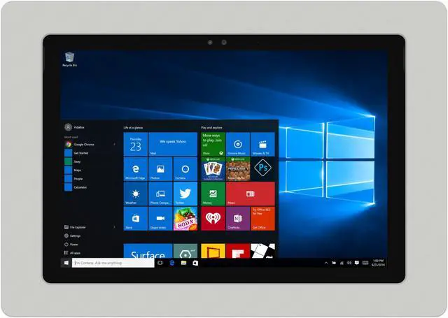 Alt view image 2 of 7 - VidaMount Light Grey VESA Enclosure compatible with Microsoft Surface Pro 7+, Pro 7, Pro 6, Pro 5, Pro 4