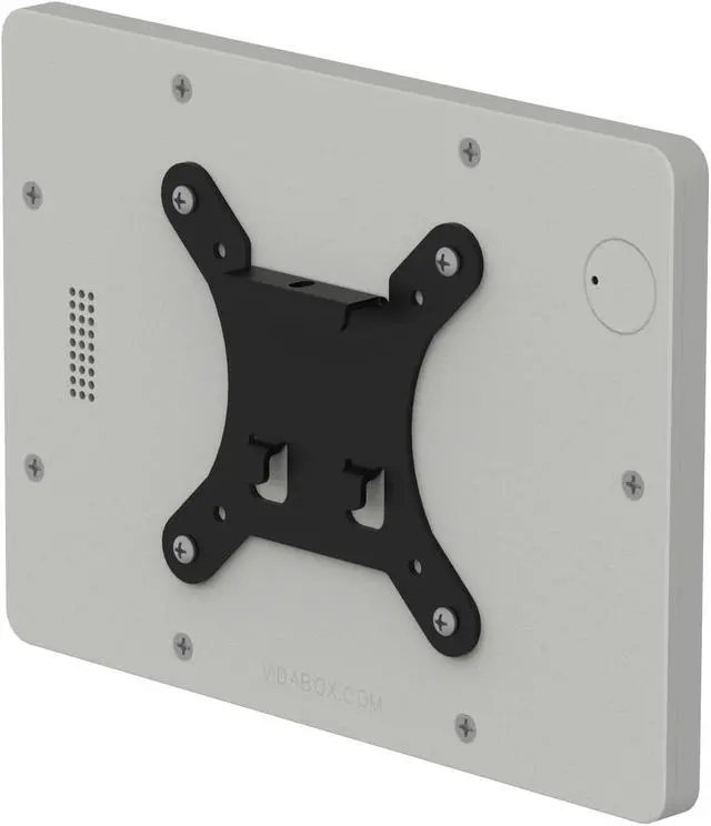 Alt view image 6 of 7 - VidaMount Light Grey Home Button Covered Enclosure and Tilting VESA Slim Wall Mount [Bundle] compatible with iPad Mini 4 & 5