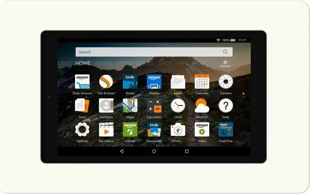 Alt view image 2 of 7 - VidaMount On-Wall Tablet Mount - Amazon Fire HD8 7th / 8th Gen - White (2017-18)