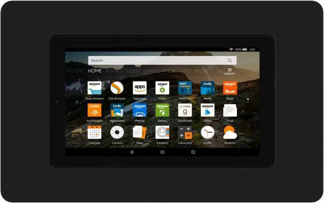 Alt view image 2 of 7 - VidaMount On-Wall Tablet Mount - Amazon Fire 7" 7th / 9th Gen - Black (2017-19)