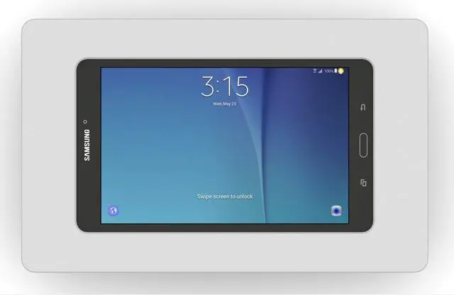 Alt view image 2 of 7 - VidaMount Light Grey Enclosure and Tilting VESA Slim Wall Mount [Bundle] compatible with Samsung Galaxy Tab E 8.0