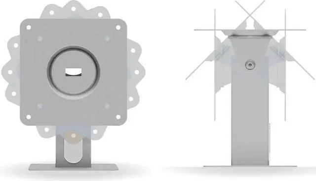 Alt view image 7 of 7 - VidaMount Light Grey Enclosure and Rotating & Tilting Desk/Table Mount [Bundle] compatible with iPad 2/3/4