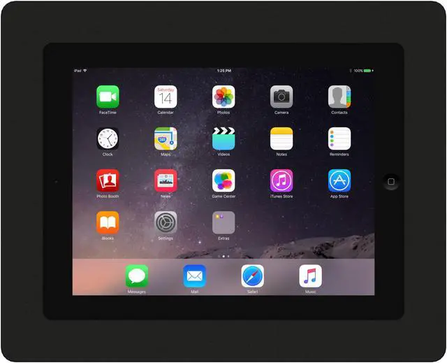 Alt view image 3 of 7 - VidaMount Black Enclosure and Fixed Permanent Glass Mount [Bundle] compatible with iPad 2/3/4