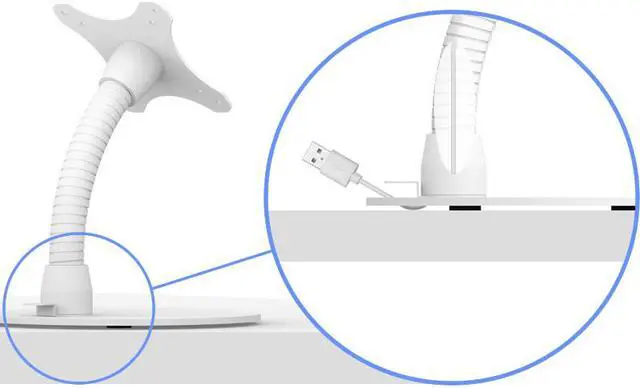 Alt view image 7 of 7 - VidaMount Light Grey Enclosure and Portable Flexible Stand [Bundle] compatible with Microsoft Surface Pro 7+, Pro 7, Pro 6, Pro 5, Pro 4