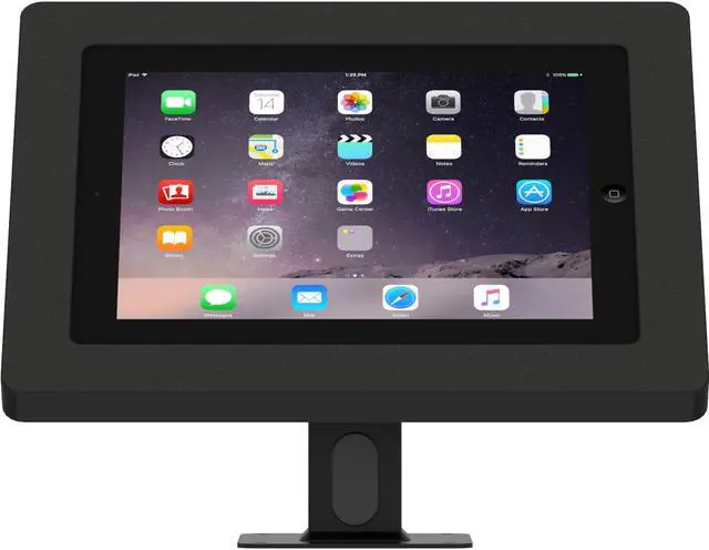 Alt view image 2 of 7 - VidaMount Black Enclosure and Rotating & Tilting Desk/Table Mount [Bundle] compatible with iPad 2/3/4