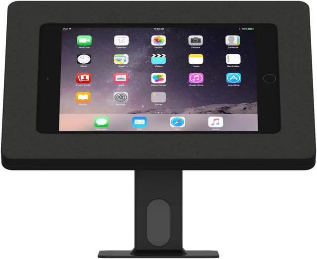 Alt view image 2 of 7 - VidaMount Black Enclosure and Rotating & Tilting Desk/Table Mount [Bundle] compatible with iPad Mini 1/2/3