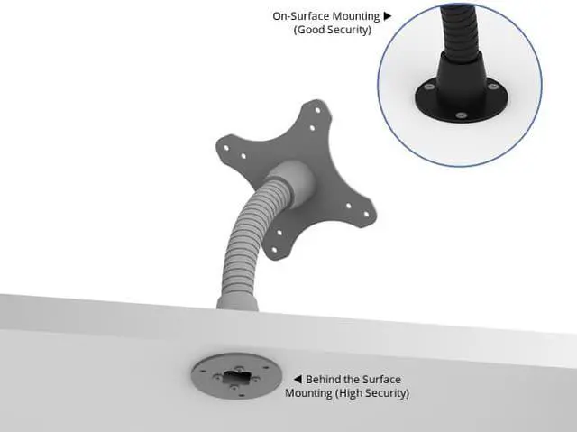 Alt view image 5 of 7 - VidaMount White Enclosure and Flexible Desk/Wall Surface Mount [Bundle] compatible with iPad 2/3/4