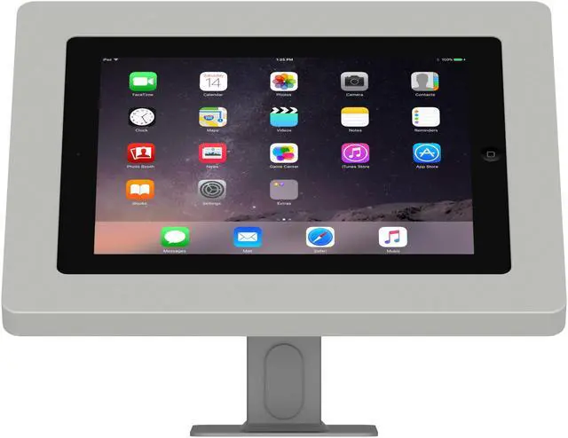 Alt view image 2 of 7 - VidaMount Light Grey Enclosure and Rotating & Tilting Desk/Table Mount [Bundle] compatible with iPad 2/3/4