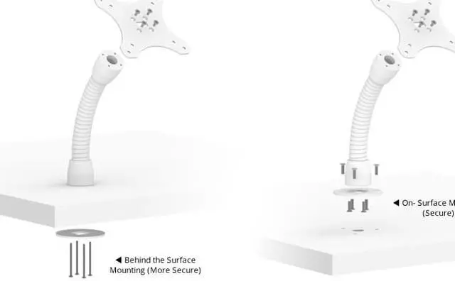 Alt view image 6 of 7 - VidaMount White Enclosure and Flexible Desk/Wall Surface Mount [Bundle] compatible with iPad 2/3/4