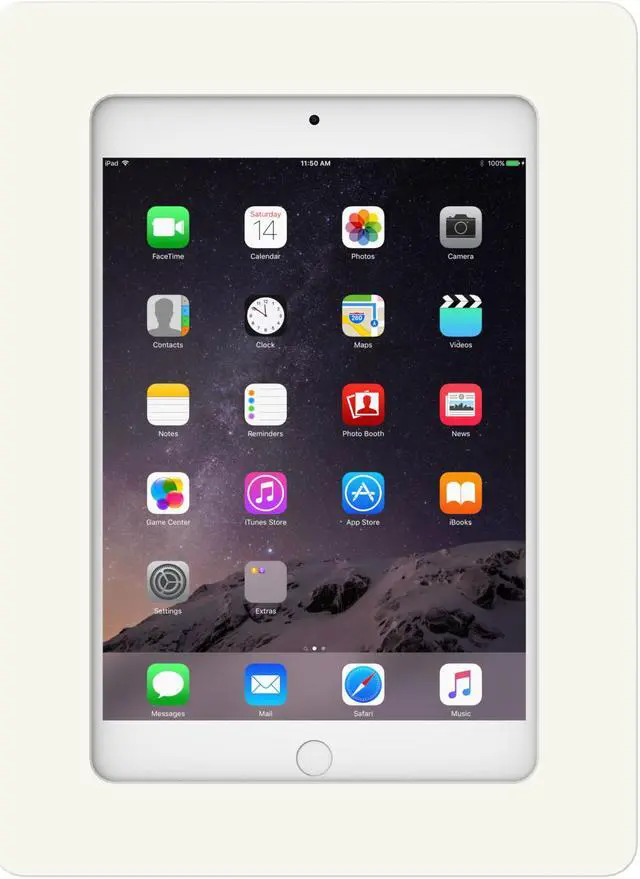 Alt view image 3 of 7 - VidaMount White On-Wall Tablet Mount compatible with iPad Mini 1/2/3