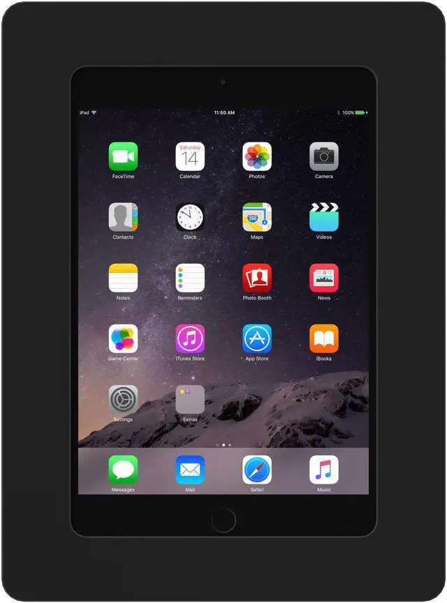 Alt view image 3 of 8 - VidaMount Black On-Wall Tablet Mount compatible with iPad Mini 1/2/3