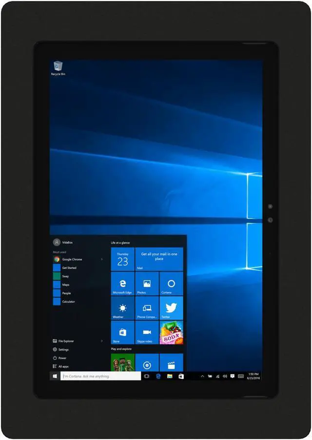 Alt view image 3 of 7 - VidaMount Black VESA Enclosure compatible with Microsoft Surface Pro 7+, Pro 7, Pro 6, Pro 5, Pro 4