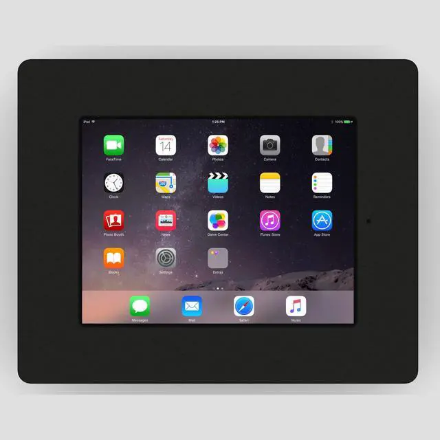Alt view image 2 of 7 - VidaMount Black Home Button Covered Enclosure and Tilting VESA Slim Wall Mount [Bundle] compatible with iPad 2/3/4
