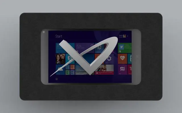 Alt view image 2 of 7 - VidaMount Black Enclosure and Tilting VESA Slim Wall Mount [Bundle] compatible with HP Stream 7