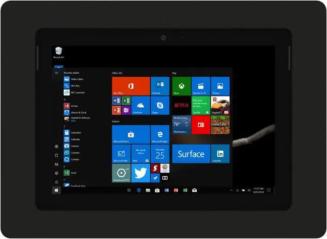 Alt view image 2 of 7 - VidaMount Black Enclosure and Tilting VESA Slim Wall Mount [Bundle] compatible with Surface Go & Go 2